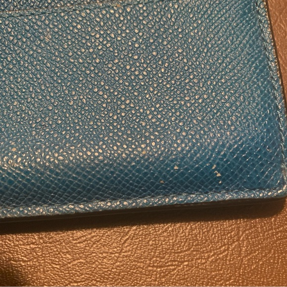 Coach Women's Leather Slim Envelope Flap Long Wallet Teal 8”x4” - Picture 2 of 14